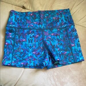 Constantly Varied Gear Blue and Pink Flamingo Athletic Shorts